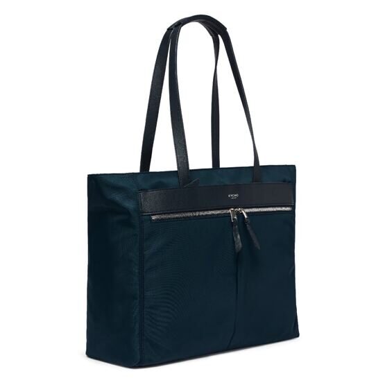 Mayfair Grosvenor Place Tote Bag L 15&quot; in Bleu/Argenté