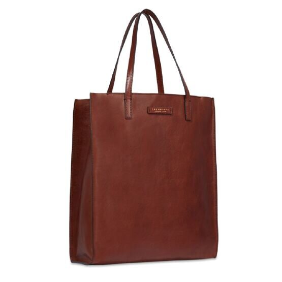 Mirra - Shopper Bag en cuir avec fermeture éclair, marron