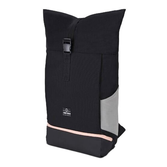 Allen - Sac à dos Rolltop L, noir-rose