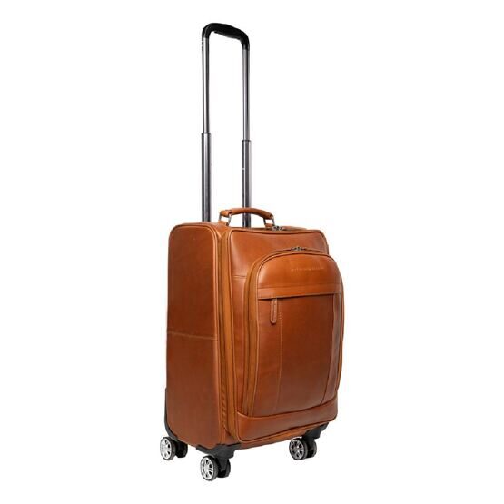 Key Largo - Valise trolley en cuir, cognac