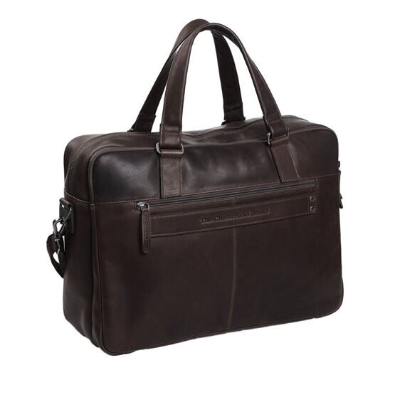 Misha - Sacoche pour ordinateur portable 17&quot; en cuir, Braun