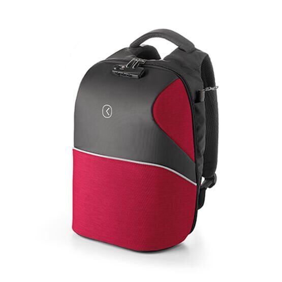 Tekniko TAB - Sac à dos avec cadenas à combinaison et port USB en rouge