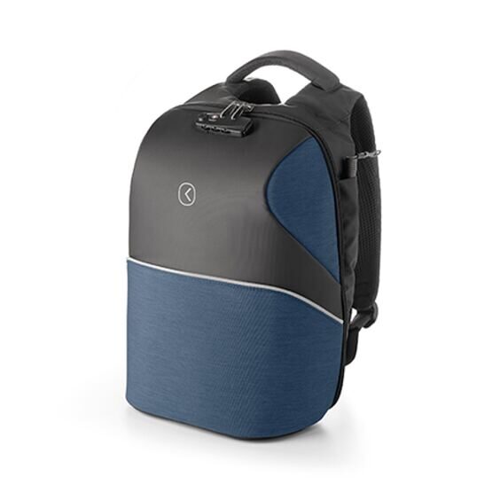 Tekniko TAB - Sac à dos avec cadenas à combinaison et port USB en bleu