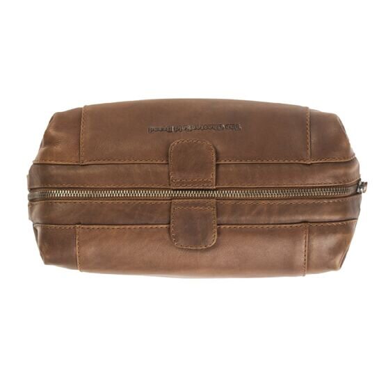 Vince - Trousse de toilette en cuir, cognac