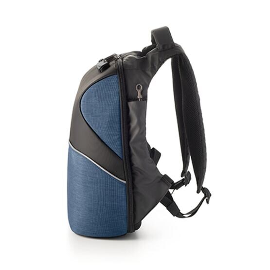 Tekniko TAB - Sac à dos avec cadenas à combinaison et port USB en bleu