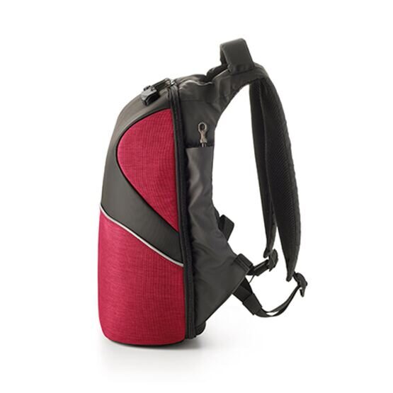 Tekniko TAB - Sac à dos avec cadenas à combinaison et port USB en rouge