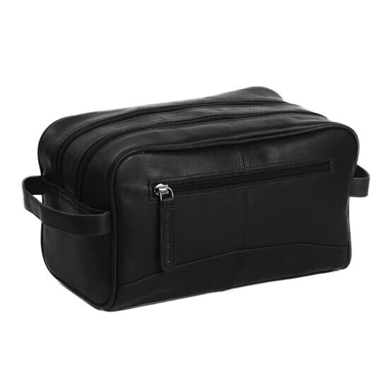 Stacey - Trousse de toilette en cuir, noir