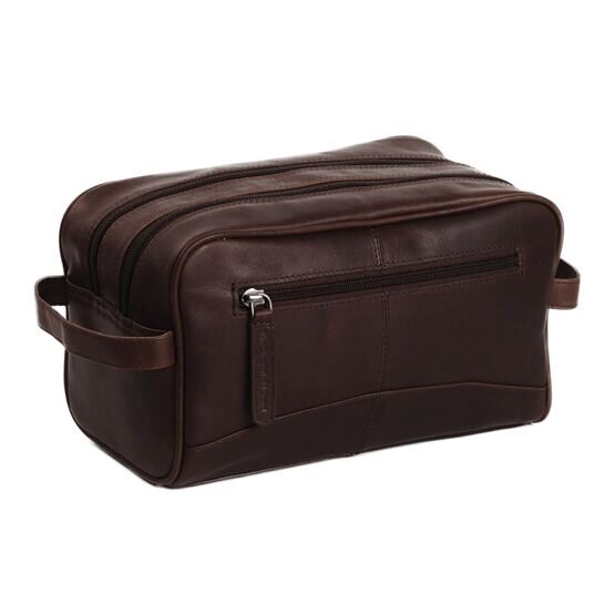 Stacey - Trousse de toilette en cuir, marron