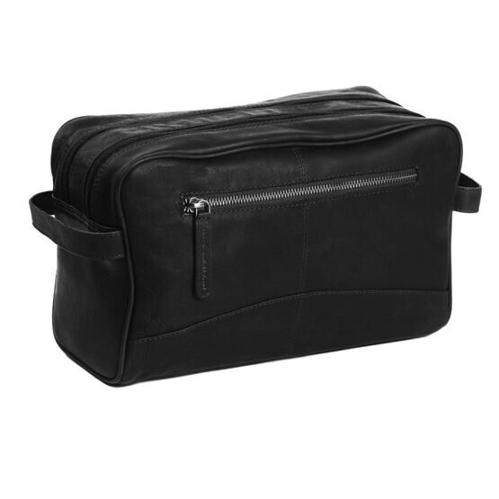 Stefan - trousse de toilette en cuir, noir