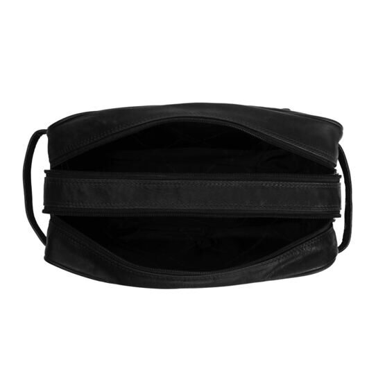 Stefan - trousse de toilette en cuir, noir