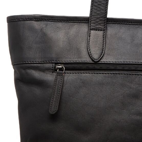 Monza - Shopper 14&quot; cuir, noir