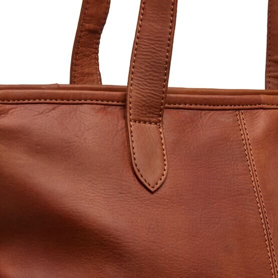 Monza - Shopper 14&quot; cuir, Cognac