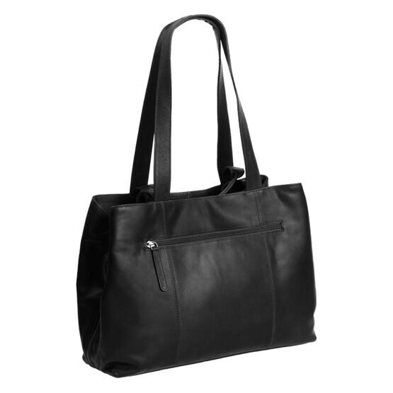 Gail - Sac à bandoulière/shopper en cuir, noir