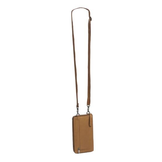 Malaga - Étui/portefeuille pour téléphone portable en cuir, cognac