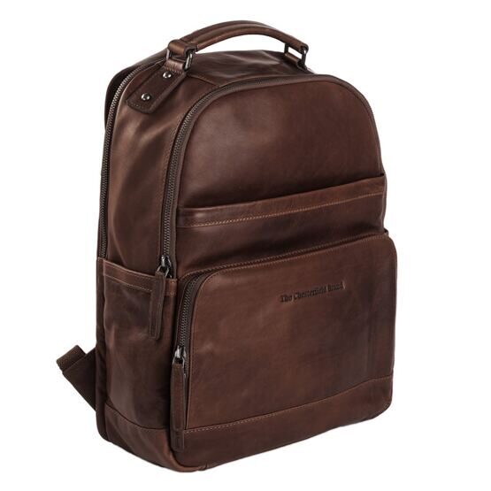 Austin - Sac à dos en cuir pour ordinateur portable, marron