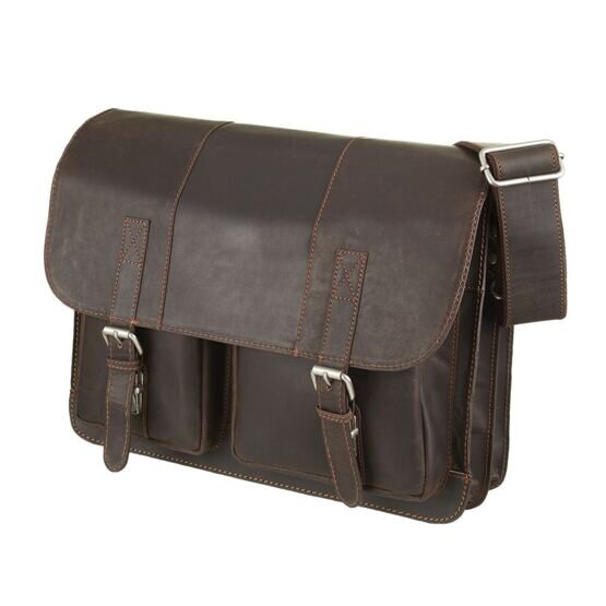 Messenger Business Bag in Hunter-Brown