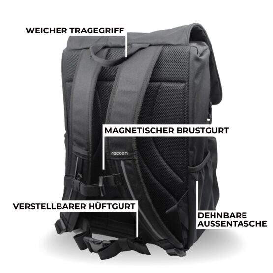 Original Backpack 90er, Schwarz