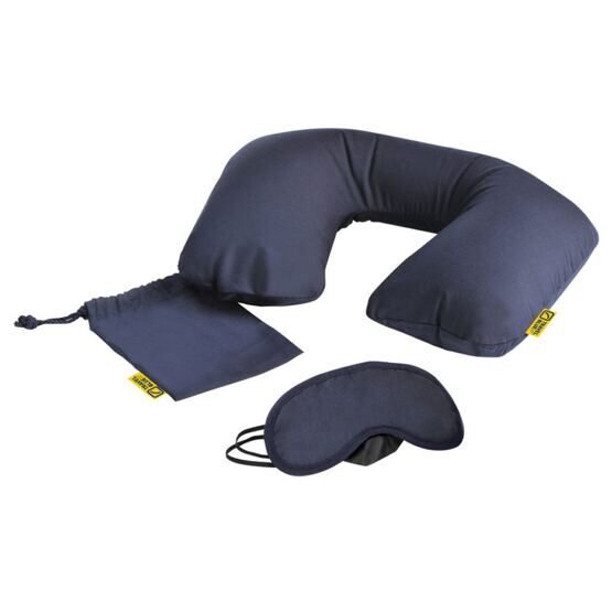 Ensemble de couchage de voyage gonflable en bleu