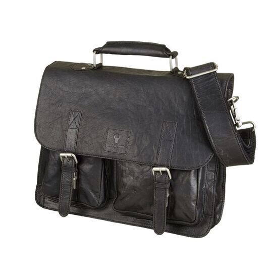 Messenger Business Bag in Washed-Black