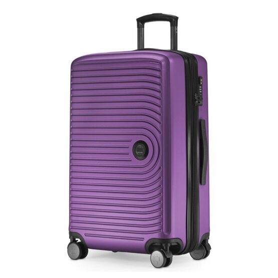 Milieu - Valise moyenne à coque dure en aubergine