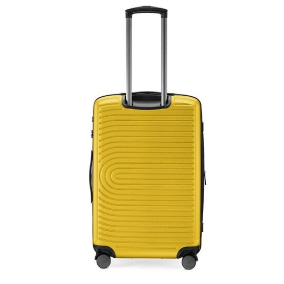 Milieu - Valise de taille moyenne, coque rigide, jaune