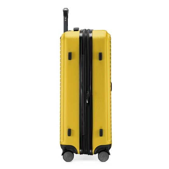 Milieu - Valise de taille moyenne, coque rigide, jaune