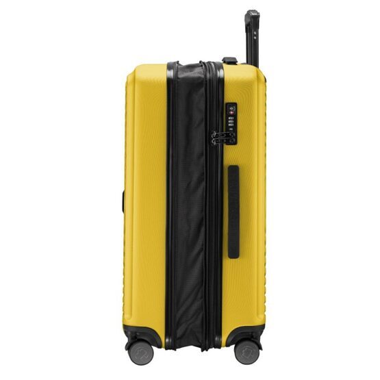 Milieu - Valise de taille moyenne, coque rigide, jaune