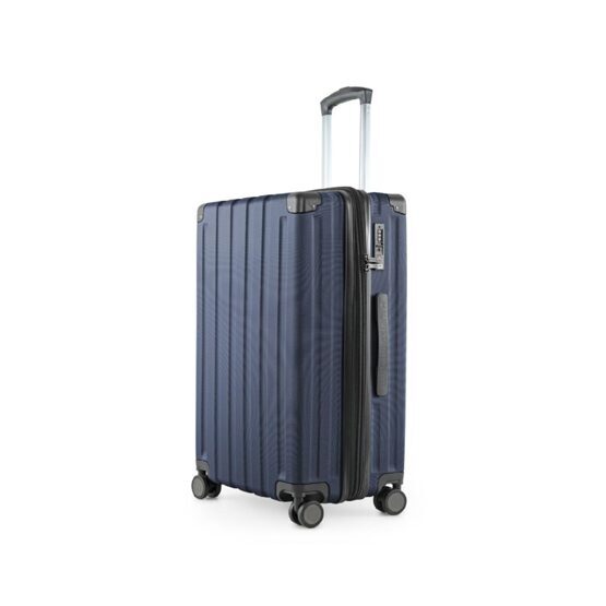 Q-Damm - Valise moyenne à coque dure bleu foncé