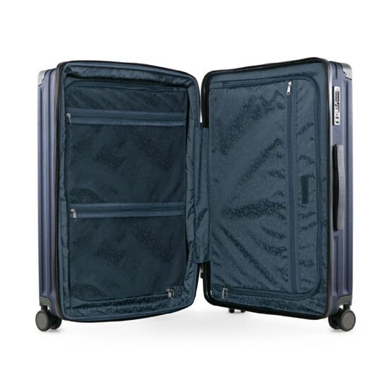 Q-Damm - Valise moyenne à coque dure bleu foncé