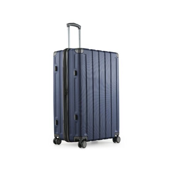 Q-Damm - Grande valise coque dure bleu foncé