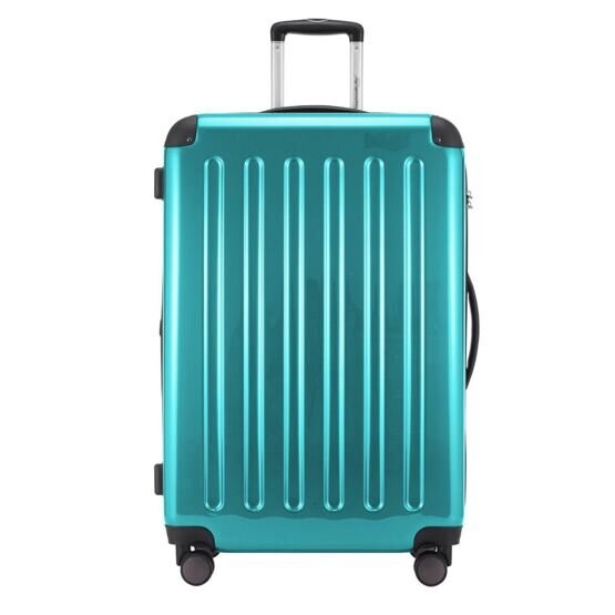 Alex - Valise coque dure L brillante avec TSA en turquoise