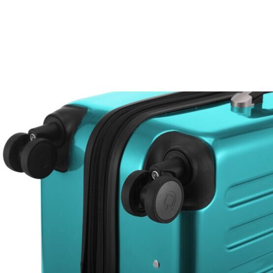 Alex - Valise coque dure L brillante avec TSA en turquoise