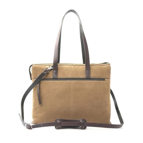 Sac à bandoulière Nubuck 15.6&quot; en taupe