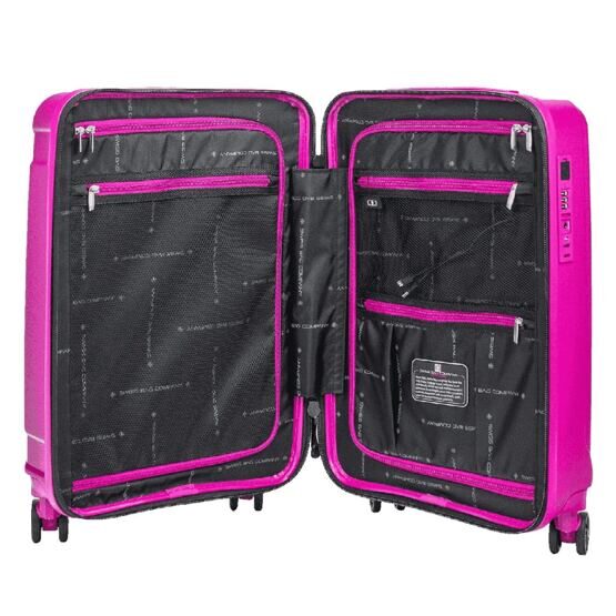 Tourist - Trolley bagage à main avec USB en fuchsia