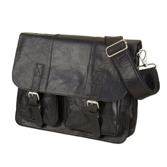 Messenger Business Bag in Washed-Black