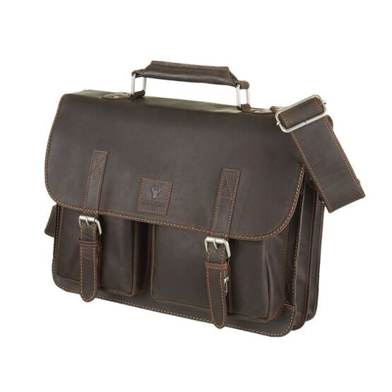 Messenger Business Bag in Hunter-Brown