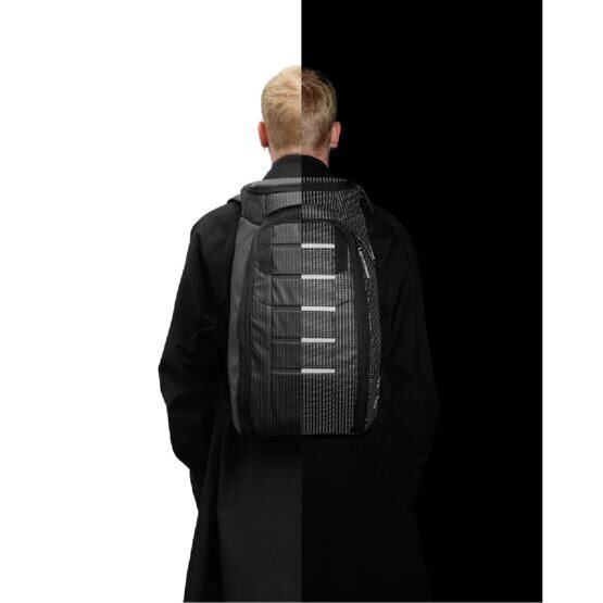 Hugger - Sac à dos 25L, noir réfléchissant