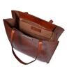 Mirra - Shopper Bag en cuir avec fermeture éclair, marron 2