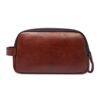 Damiano - Trousse de toilette en cuir, marron 3