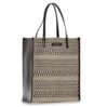 Mirra - Shopper cuir/paille, or noir 1