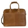 Sacoche pour ordinateur portable en cuir de vachette nappa souple 40 cm Cognac 3