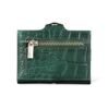 3.55 Porte-cartes avec pochette pour pièces et billets en vert crocodile 3