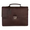 Vintage Dean Briefcase 3-Comp Marron foncé 1