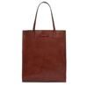 Mirra - Shopper Bag en cuir avec fermeture éclair, marron 1