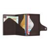 Portefeuille Click &amp; Slide Classic Nappa Marron/Argenté 3