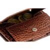 Cavare - Portefeuille Magic avec porte-monnaie en cuir grainé Croc Brown 6