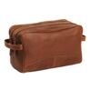 Stefan - Trousse de toilette en cuir, cognac 1