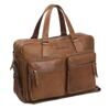 Misha - Sacoche pour ordinateur portable 17&quot; en cuir, Cognac 1