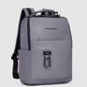 Harper - Sac à dos en cuir pour ordinateur portable 15.6&quot; avec compartiment pour Ipad en gris 2