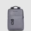 Harper - Sac à dos en cuir pour ordinateur portable 14&quot; avec compartiment pour Ipad en gris 1